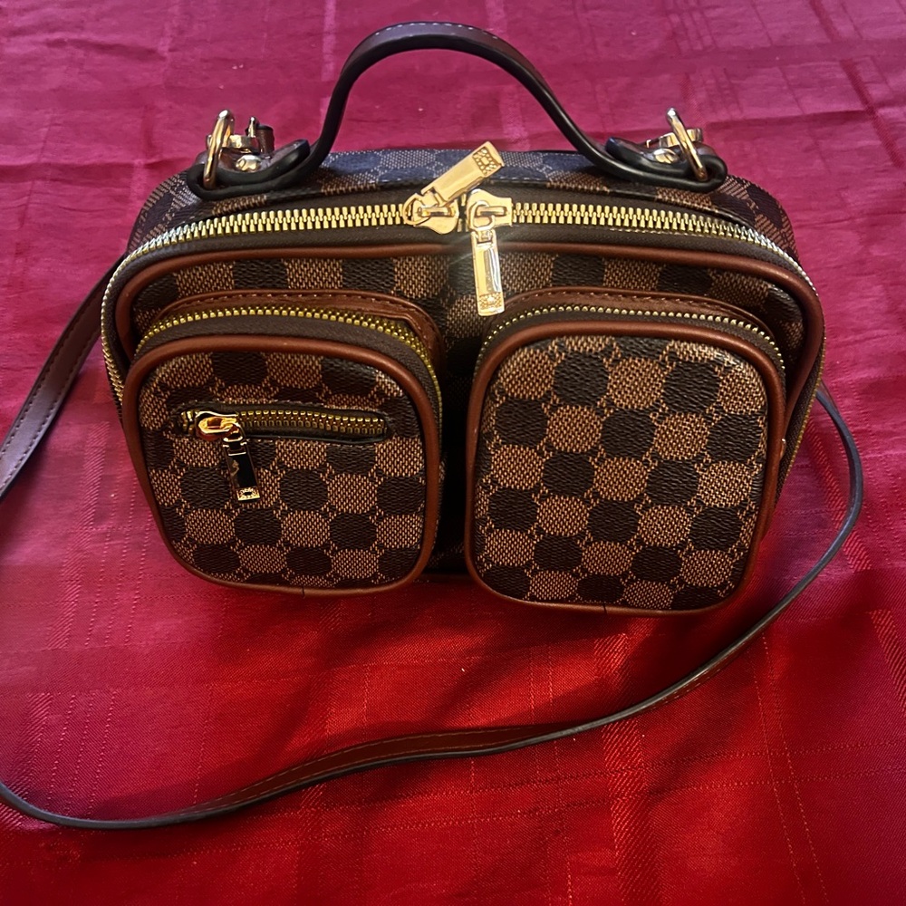 MKF Collection Jolene Vegan Leather Multi Pocket Crossbody Bag by Mia K
